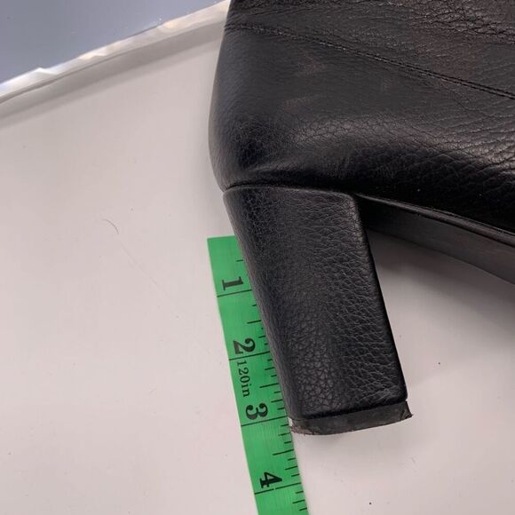 Genuine leather lace up booties shearing lined black sz 38 fits 7 - Picture 6 of 7